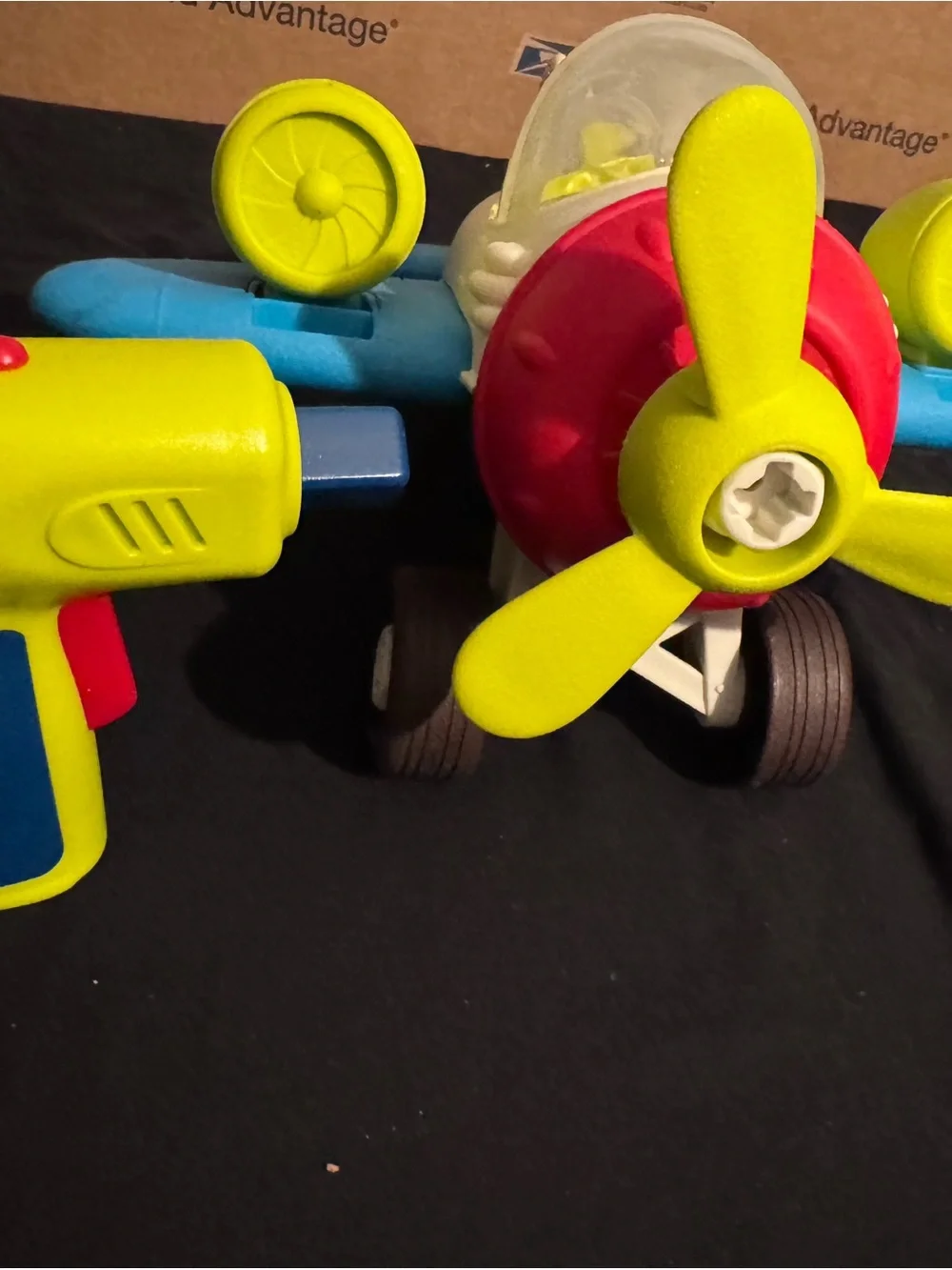 Bright Blue & Yellow Toy Airplane‎ with Removable Parts